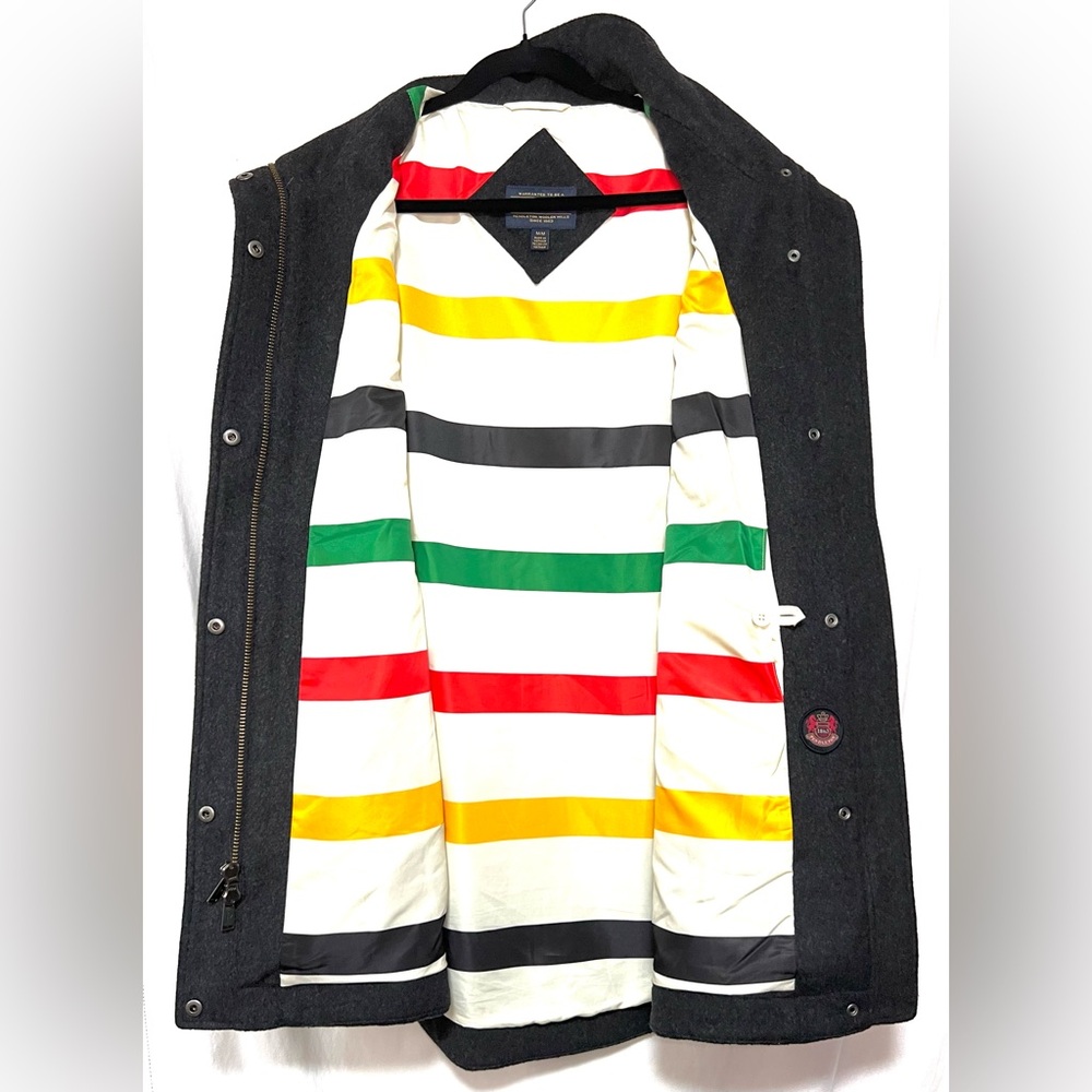 NEW Pendleton Water Resistant Cascade Wool Campbell Jacket Coat Glacier Stripe - Picture 10 of 16
